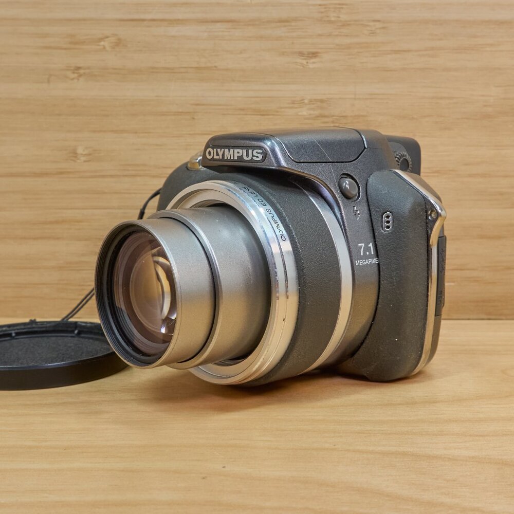 Olympus SP-550UZ Digital Camera Grey 7.1MP 18x Zoom Tested Works